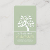Elegant Tree Yoga Instructor Class Pass Loyalty (Voorkant)