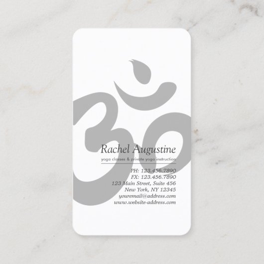 Elegant Tree Yoga Instructor Class Pass Loyalty (Achterkant)