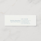 Elegant Tree Yoga Instructor Wellness Life Coach Mini Visitekaartje (Achterkant)