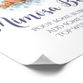 Elegant Trendy Blauw Jongen Teddy Bear Mimosa Bar Poster (Hoek)