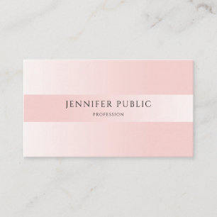Elegant Trendy Blush Pink Professional Modern Visitekaartje