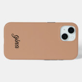 Elegant Trendy Bruin Aanpassen Case-Mate iPhone Case (Achterkant (horizontaal))