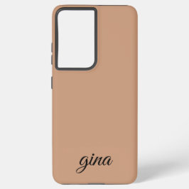 Elegant Trendy Bruin Aanpassen Samsung Galaxy Hoesje