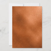 Elegant Trendy Copper Wedding Rehearsal Kaart (Achterkant)