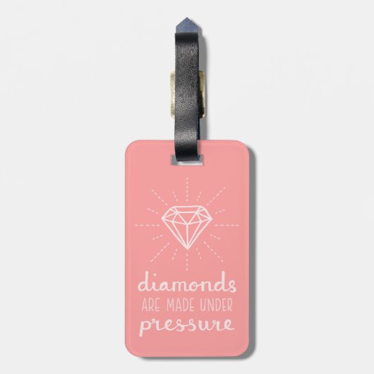 Elegant Trendy Diamond Quote Bagagelabel (Achterkant verticaal)