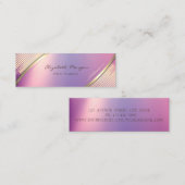 Elegant Trendy, Faux Gold Stripes Mini Visitekaartje (Voorkant / Achterkant)