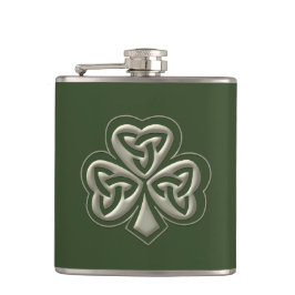 Elegant trendy geluk Ierse shamrock Heupfles