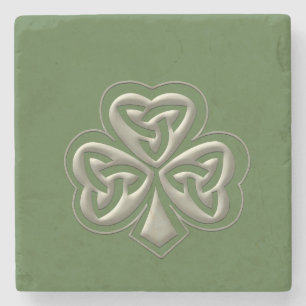 Elegant trendy geluk Ierse shamrock Stenen Onderzetter