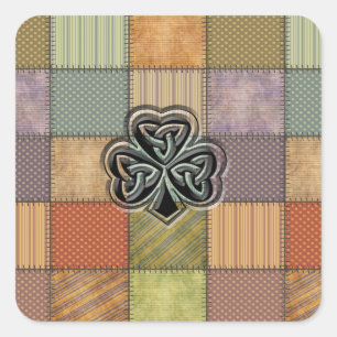 Elegant trendy geluk Ierse shamrock Vierkante Sticker