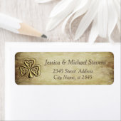Elegant trendy geluk Irish shamrock Label (Insitu)