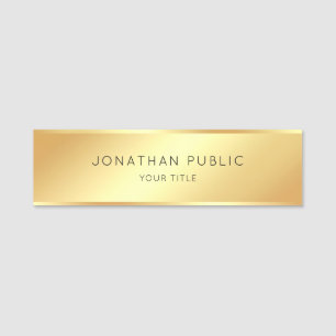 Elegant Trendy Gold Sjabloon Moderne Professional Naamplaatje