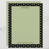 Elegant & Trendy Green & Black Stars personalisere (Voorkant / Achterkant)