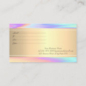 Elegant Trendy Lijst Colorful Holographic Kortingskaartje (Achterkant)