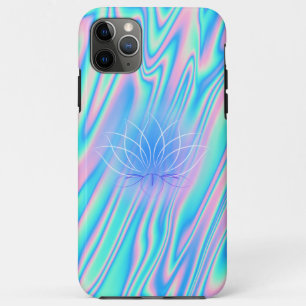 Elegant Trendy Lotus Holographic iPhone 11 Pro Max Hoesje