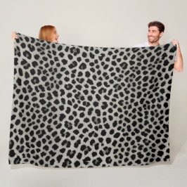 Elegant Trendy Luxury White Leopard Collectie Fleece Deken