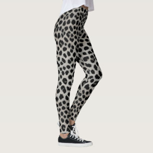 Elegant Trendy Luxury White Leopard Collectie Leggings