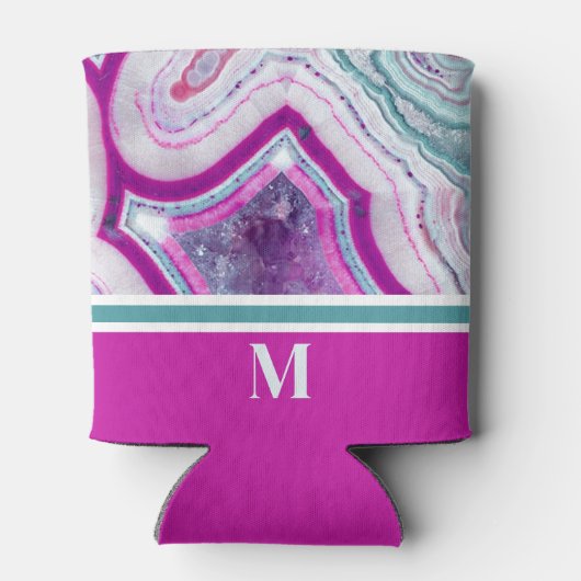 Elegant trendy modern Initiaal monogram Blikjeskoeler (Achterkant)