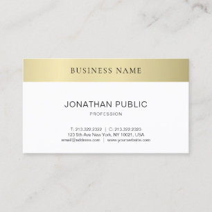 Elegant Trendy Modern minimalistische gouden blik Visitekaartje