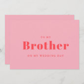 Elegant & trendy naar mijn broer op mijn trouwdag (Voorkant / Achterkant)