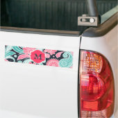 Elegant trendy paisley florale afbeelding bumpersticker (Op Truck)