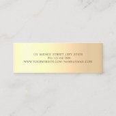 Elegant Trendy Professional, Gold Stippen Mini Visitekaartje (Achterkant)