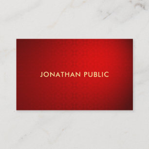 Elegant Trendy Red Damask Gold Text Professional Visitekaartje
