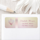 Elegant Trendy Romantic Waterverf Magnolia Etiket (Insitu)