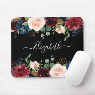 Elegant Trendy Script Waterverf Gemengd Floral Muismat