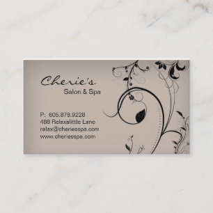 Elegant Trendy Visitekaartje Beige Swirls