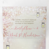 Elegant Tri-Fold Fairy Tale Wedding bevat RSVP Drieluik Programma (Binnenzijde eerst)