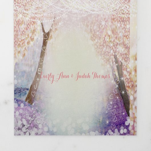 Elegant Tri-Fold Fairy Tale Wedding bevat RSVP Drieluik Uitnodiging (Cover)