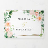 Élégant Tri-Fold Floral Wedding Invitations (Page de couverture)