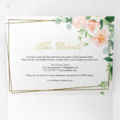 Élégant Tri-Fold Floral Wedding Invitations (Intérieur en premier)