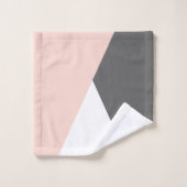 Élégant triangle géométrique rose et gris (Gant de toilette)