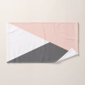 Élégant triangle géométrique rose et gris (Serviette à main)