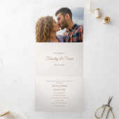 Elegant Trifold Ajouter un Faire-part de mariage p (Intérieur)