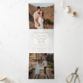 Elegant Trifold Ajouter un Faire-part de mariage p (Intérieur)