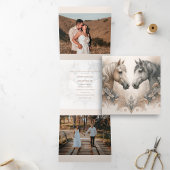 Elegant Trifold Ajouter un Faire-part de mariage p