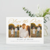 Elegant Trio Editable Kleur sparen de Kaart van de (Staand voorkant)