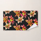 Elegant Trio van Geel Roze Daylilies Floral Bad Handdoek (Handdoek)