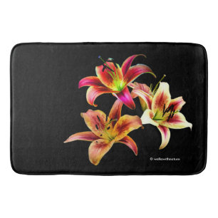 Elegant Trio van Geel Roze Daylilies Floral Badmat