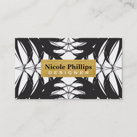 Élégant Tropical Abstrait Ananas Carte de visite (Devant)