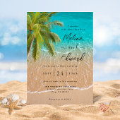 Elégant Tropical Beach Mariage Invitation