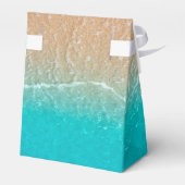 Elegant Tropical Beach Wedding Favor Box Bedankdoosjes (Achterkant)