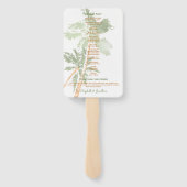 Elegant Tropical Copper Palm Trees Beach Wedding Handwaaier (Achterkant)