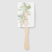 Elegant Tropical Copper Palm Trees Beach Wedding Handwaaier (Voorkant)