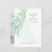 Élégant Tropical Enregistrer la date Mariage Carte (Devant / Derrière)