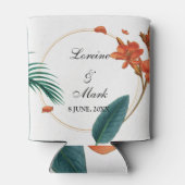 Elegant Tropical Floral Wedding Blikjeskoeler (Achterkant)