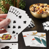 Elegant Tropical Floral Wedding Pokerkaarten (Insitu)