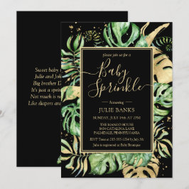 Elegant Tropical Gender Neutral Baby Sprinkle Kaart